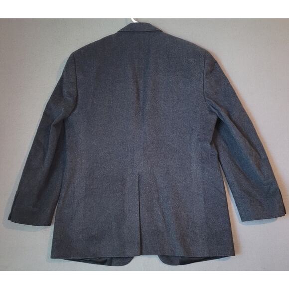 VTG Lord & Taylor 100% Cashmere Sport Coat 44R Gray Blazer Jacket Soft - Picture 2 of 11